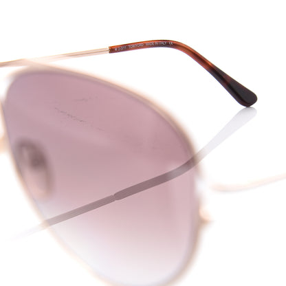 Tom Ford Peter Aviator Sunglasses TF142 Pink Gold 6 of 8