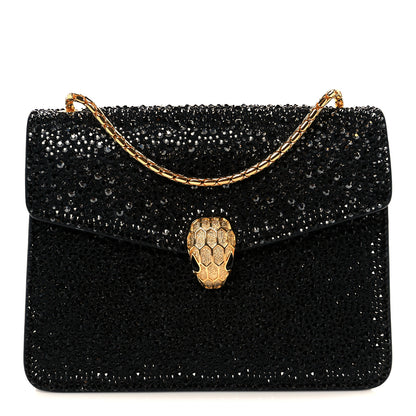 Bulgari Crystal Serpenti Forever Small Crossbody Bag Black 1 of 9