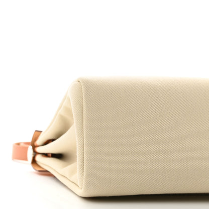 Hermes Military Toile Vache Hunter Herbag Zip Retourne 31 PM Beton Naturel 10 of 11