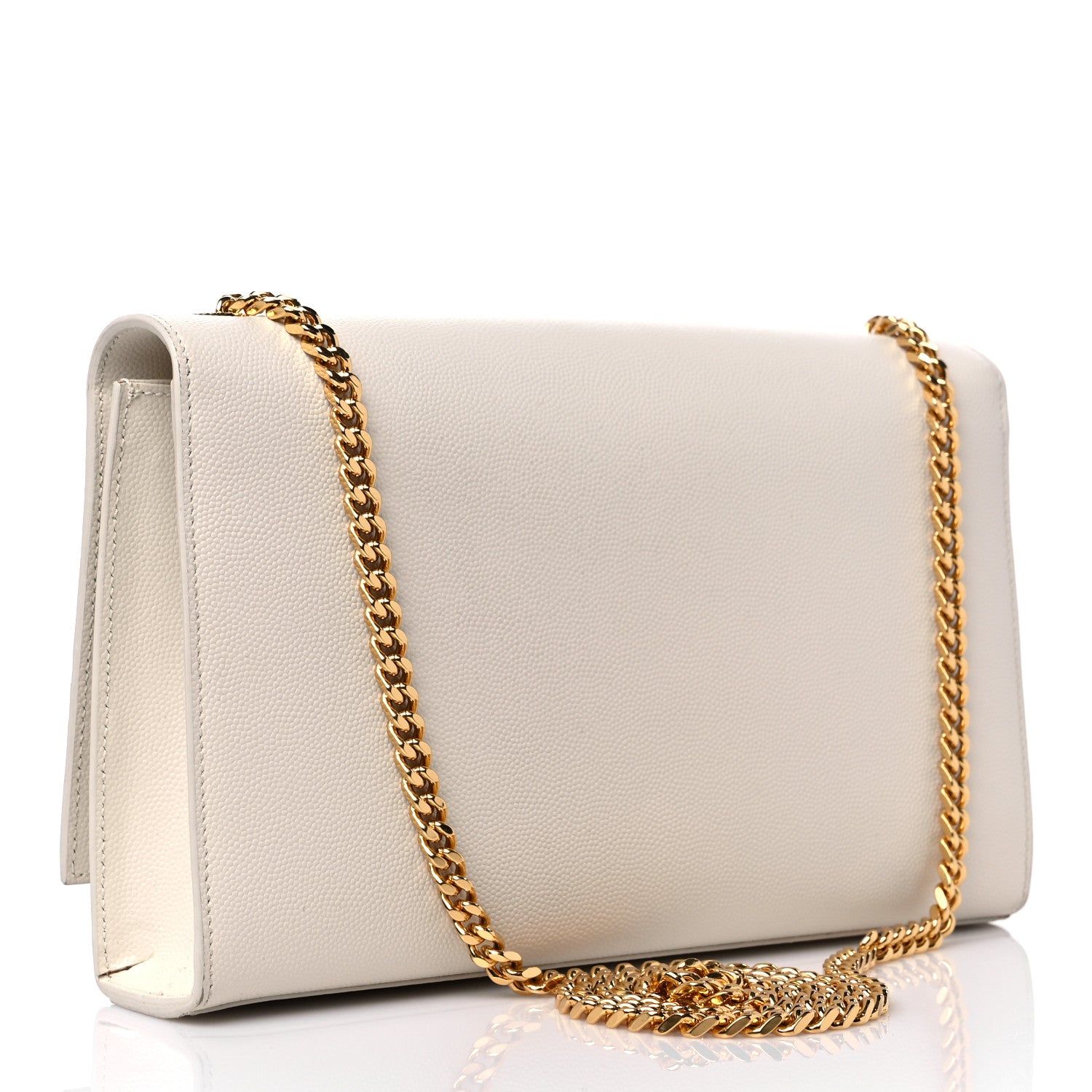 Saint Laurent Grain De Poudre Small Monogram Kate Satchel Crema Soft 3 of 13