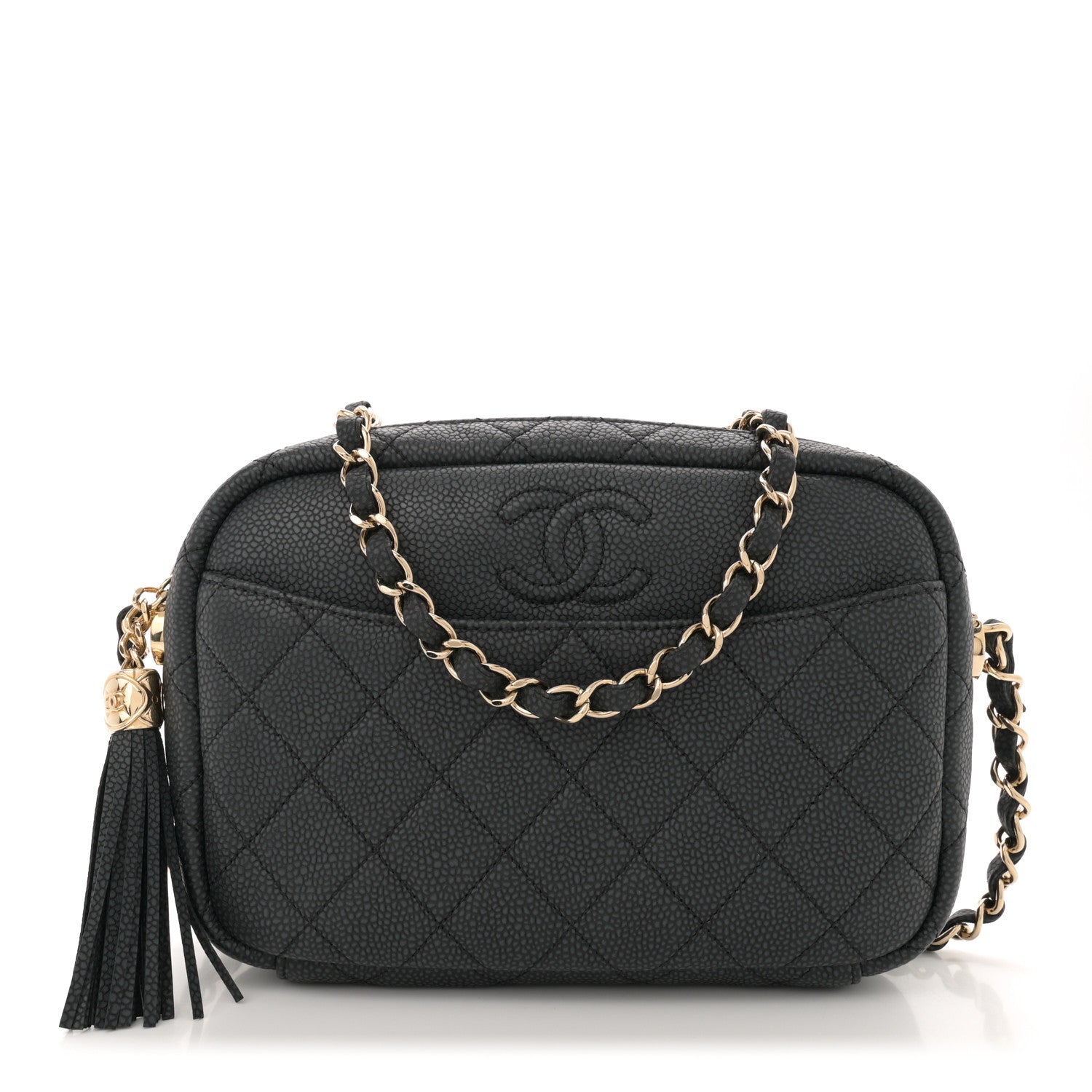 Chanel Iridescent Caviar Quilted Small Coco Tassel Camera Case Black 1 of 11