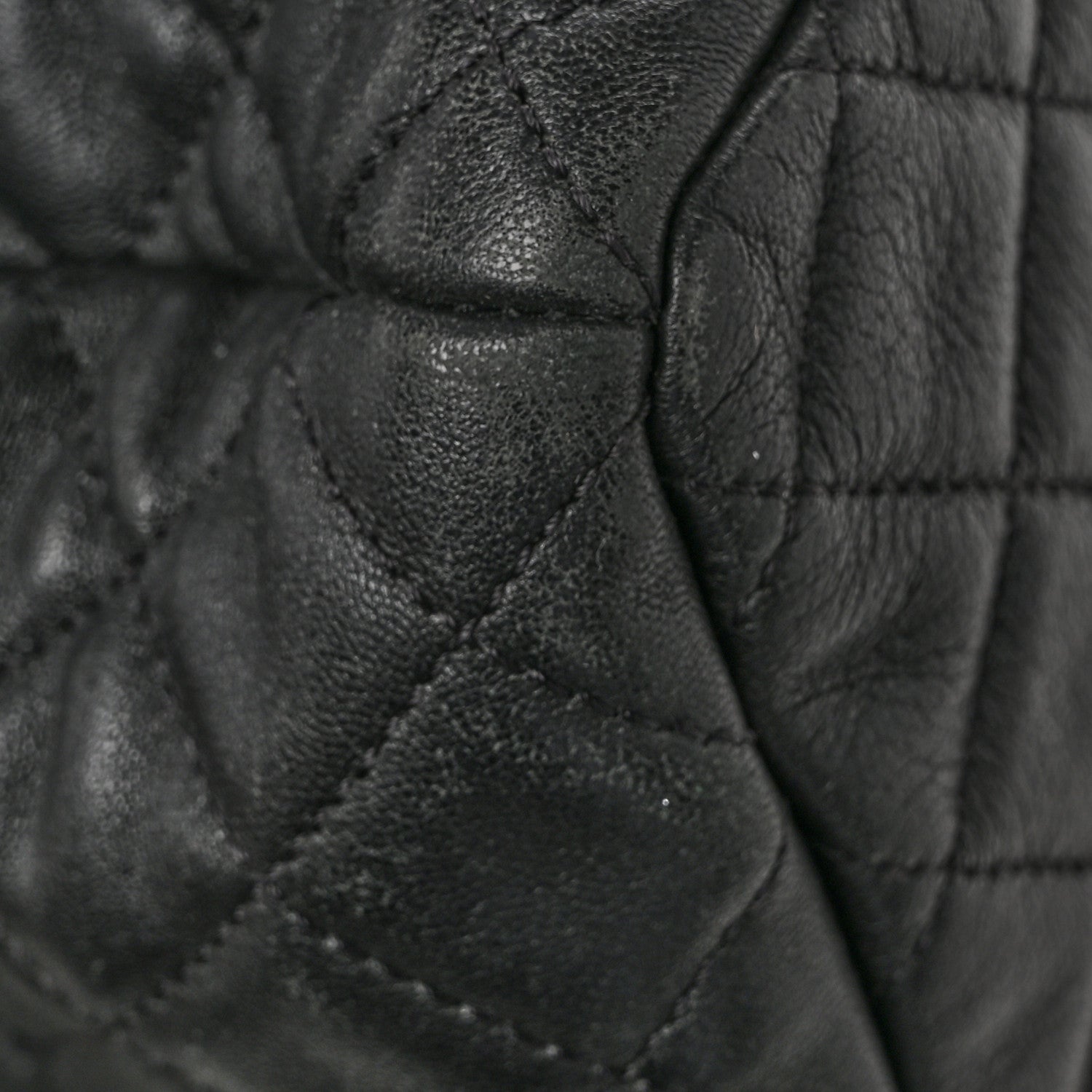 Chanel Lambskin Quilted CC Chain Bucket Bag Black Black 11 of 14