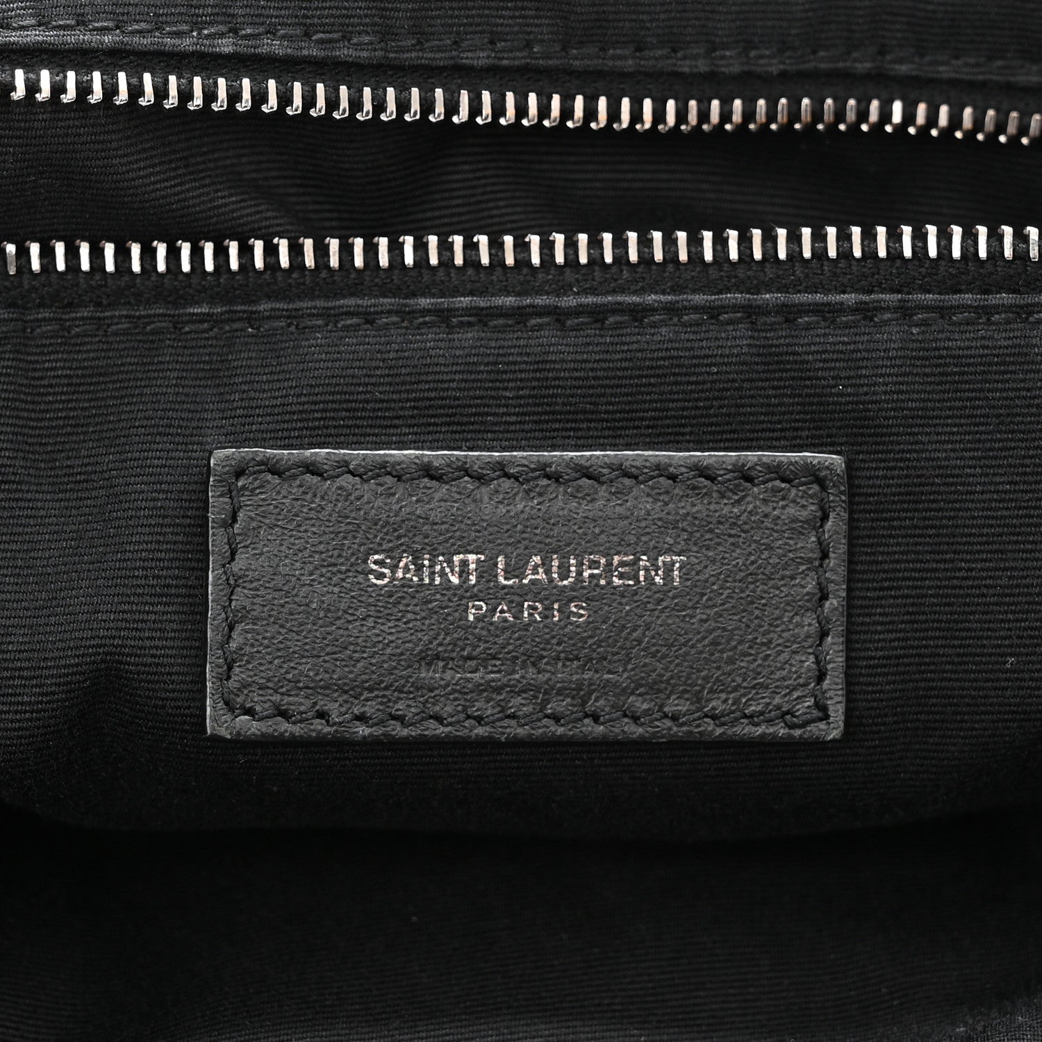 Saint Laurent Pebbled Lambskin Chevron Monogram Large Nolita Black 6 of 11