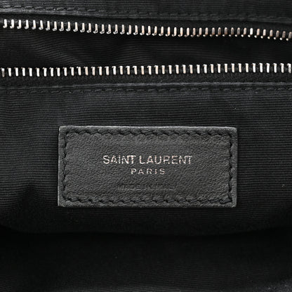 Saint Laurent Pebbled Lambskin Chevron Monogram Large Nolita Black 6 of 11