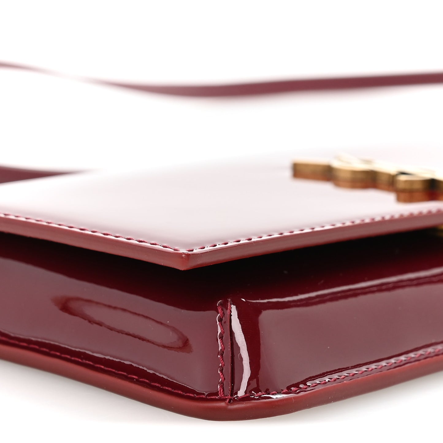 Patent Monogram Phone Holder Crossbody Chataigne