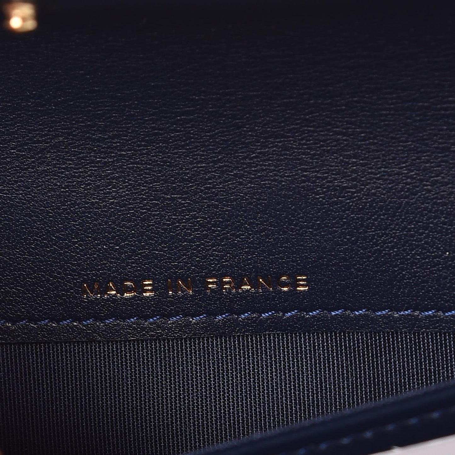 Caviar Quilted Boy Flap Wallet Blue
