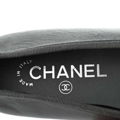 Chanel Lambskin Cap Toe Ballerina Flats 35.5 Grey 7 of 12