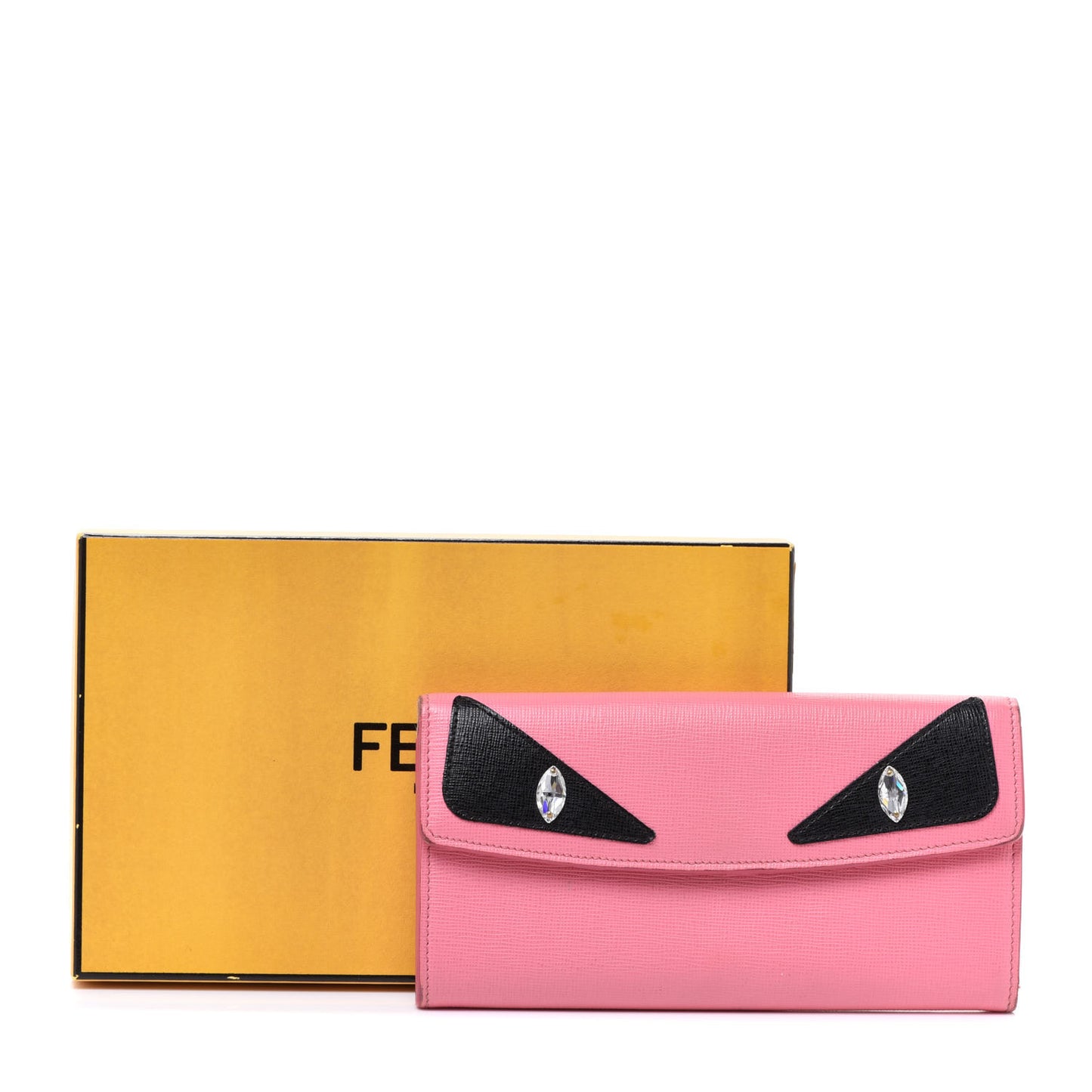 Vitello Elite Crystal Monster Eyes Simply Continental Wallet Lollypop Black