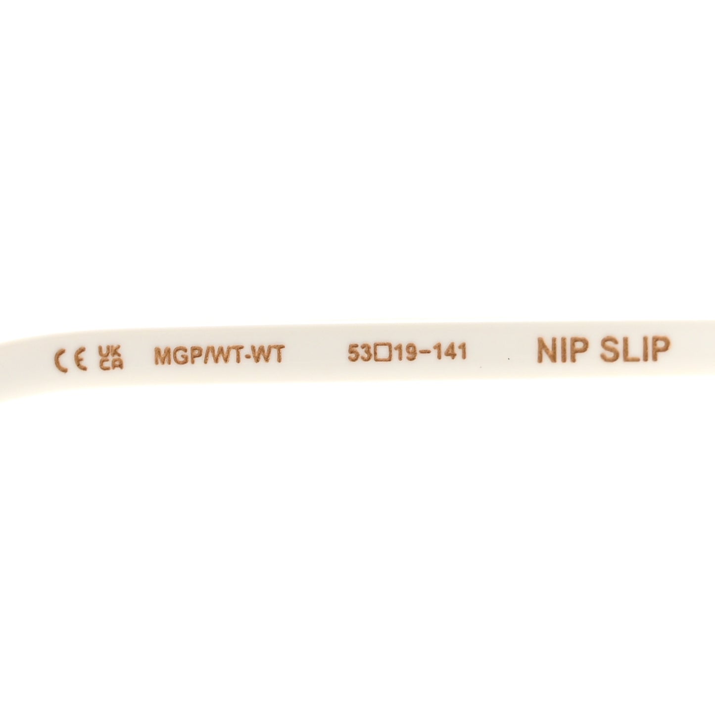 Metal Nip Slip Sunglasses White Gold