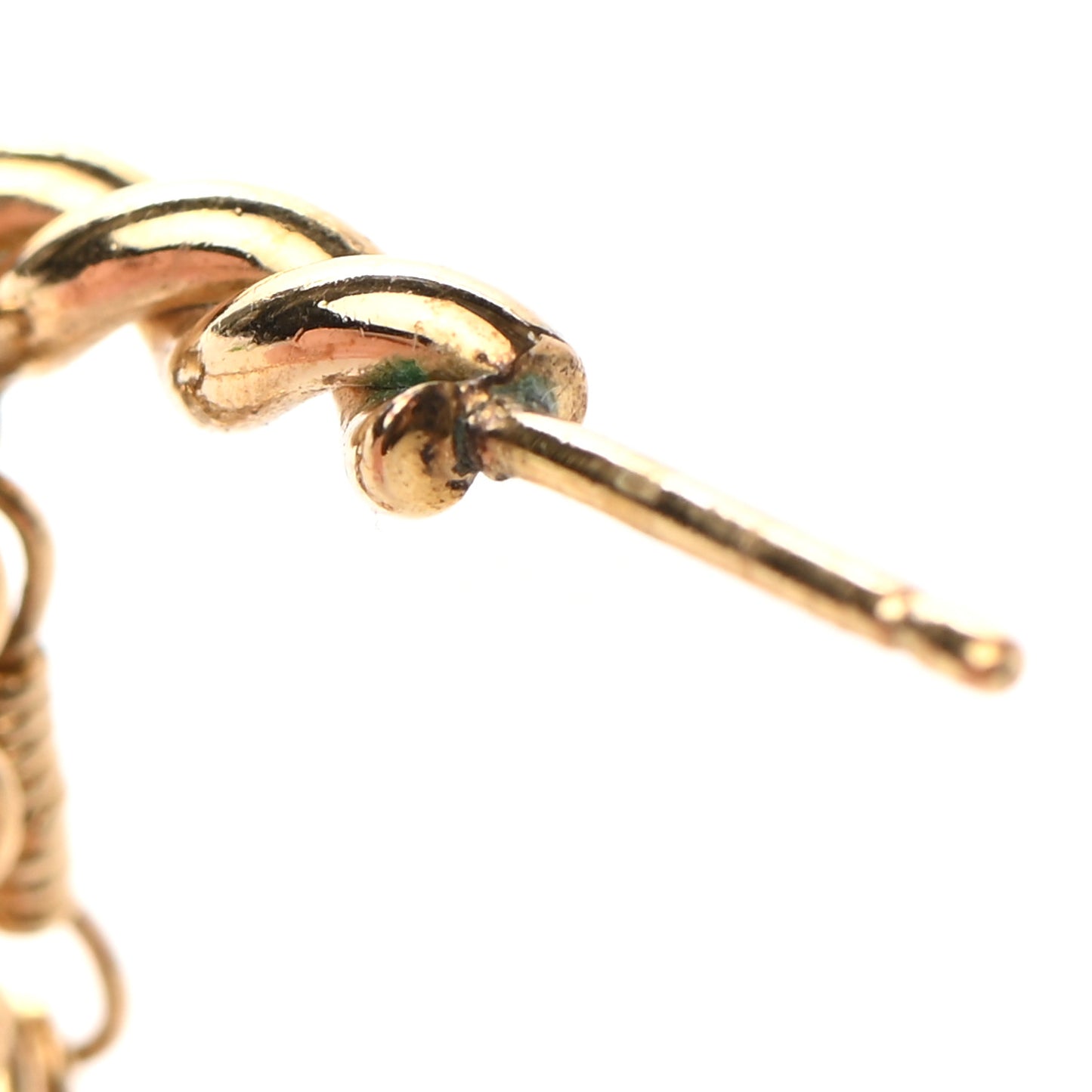 Sweet Monogram Creole Hoop Earrings Gold