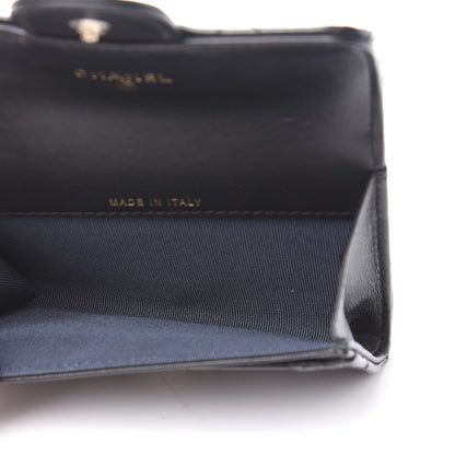Chanel Patent Quilted Flap Card Holder Wallet Black 4 of 11