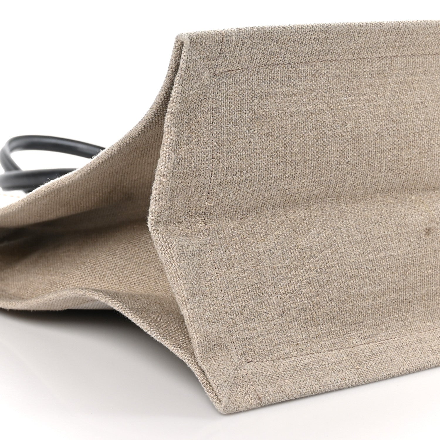 Saint Laurent Linen Calfskin Rive Gauche Tote Optic White 7 of 8