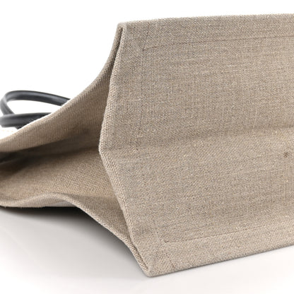 Saint Laurent Linen Calfskin Rive Gauche Tote Optic White 7 of 8