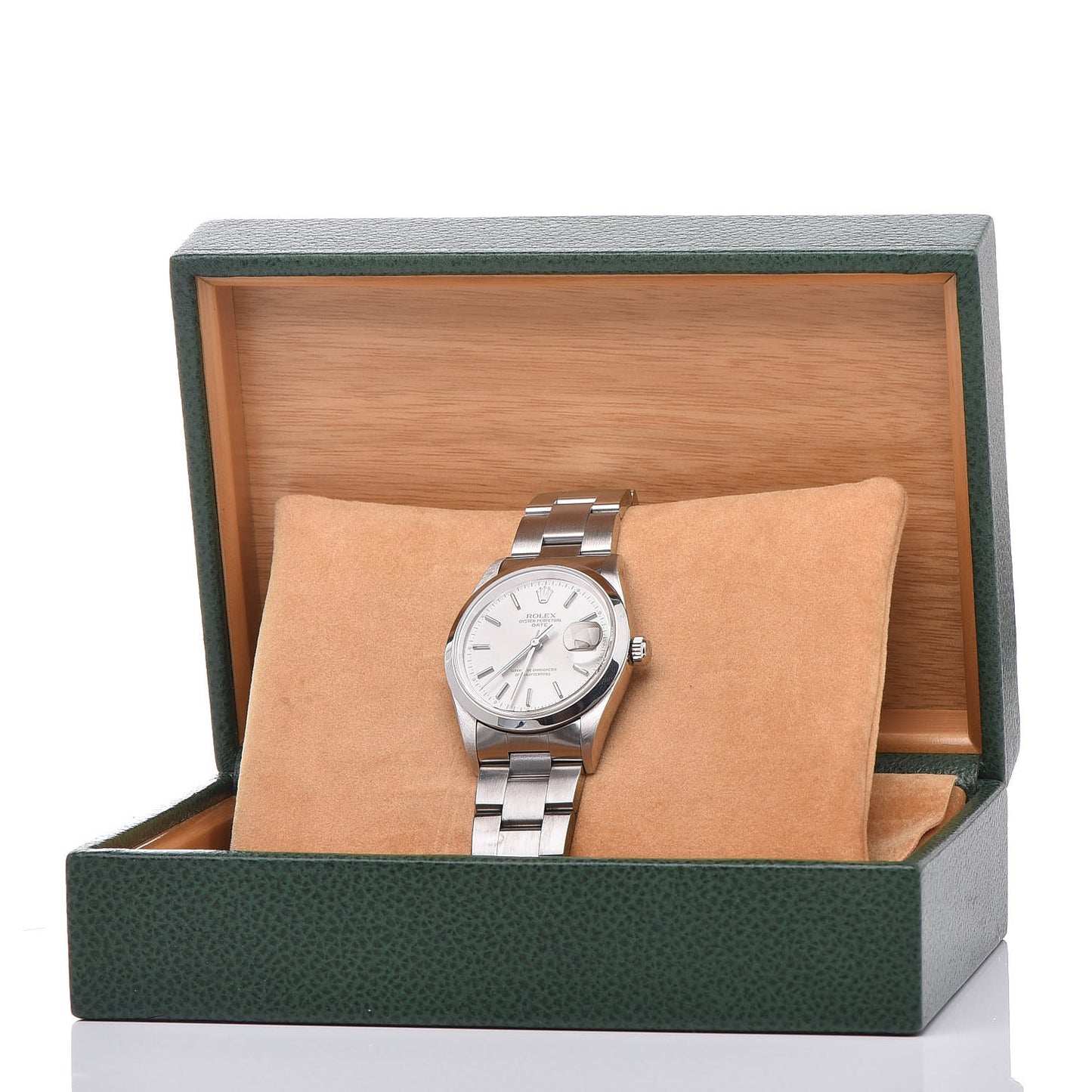 Stainless Steel 34mm Oyster Perpertual Date Watch Silver 15200