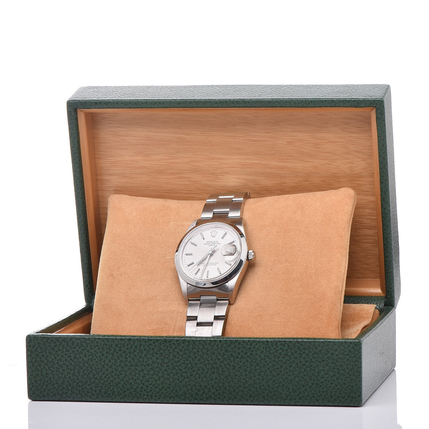 Rolex Stainless Steel 34mm Oyster Perpertual Date Watch Silver 15200 9 of 9