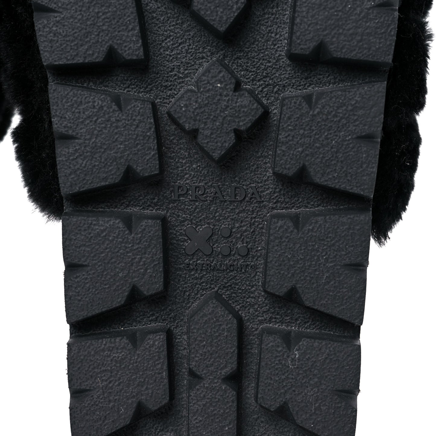Montone Metal Triangle Logo Lug Sole 20mm Slide Sandals 39 Black