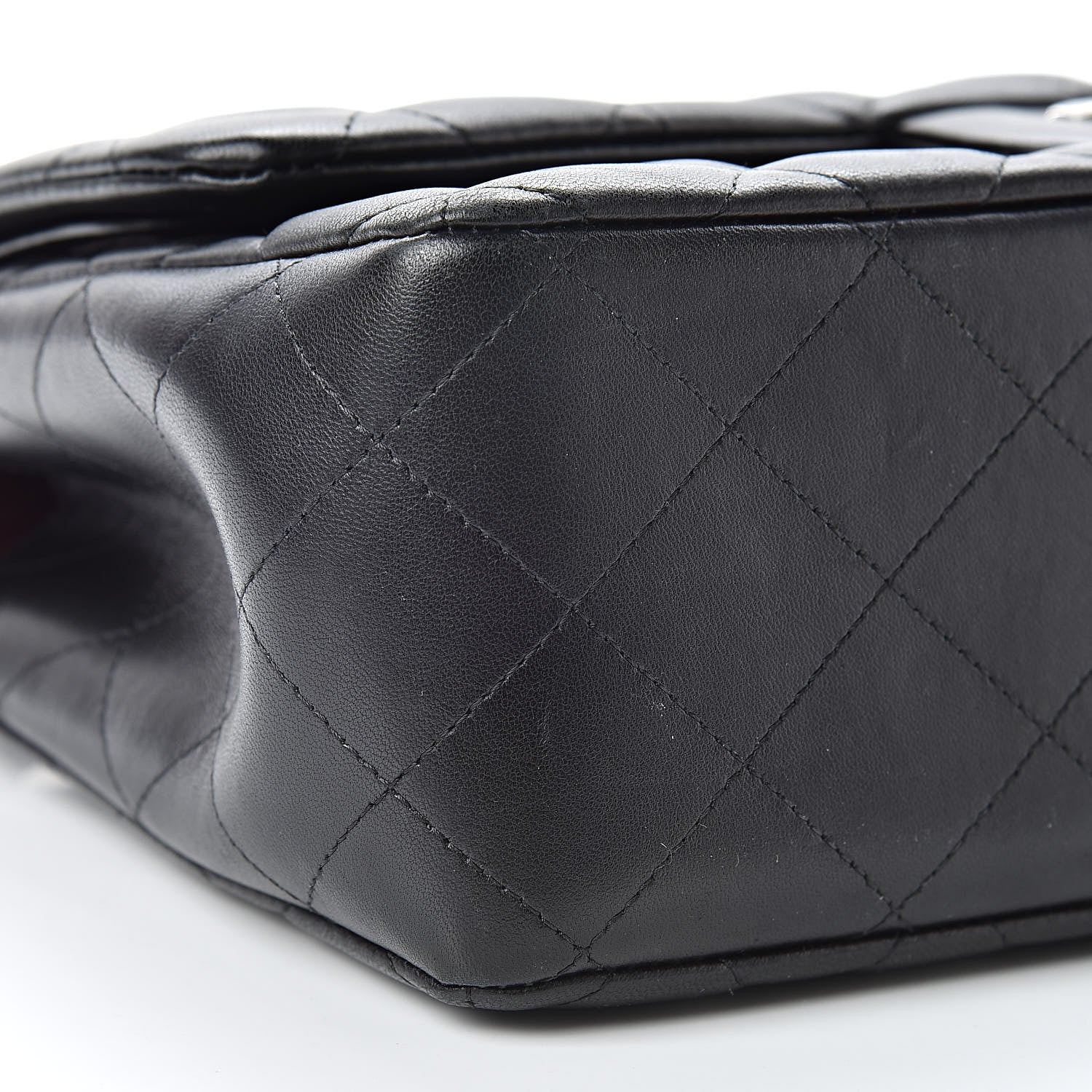 Chanel Lambskin Quilted Jumbo Double Flap Black 9 of 10