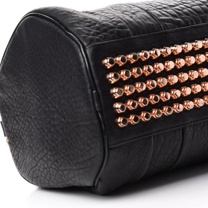 Alexander Wang Pebbled Lambskin Rocco Black Rose Gold Hardware 6 of 9