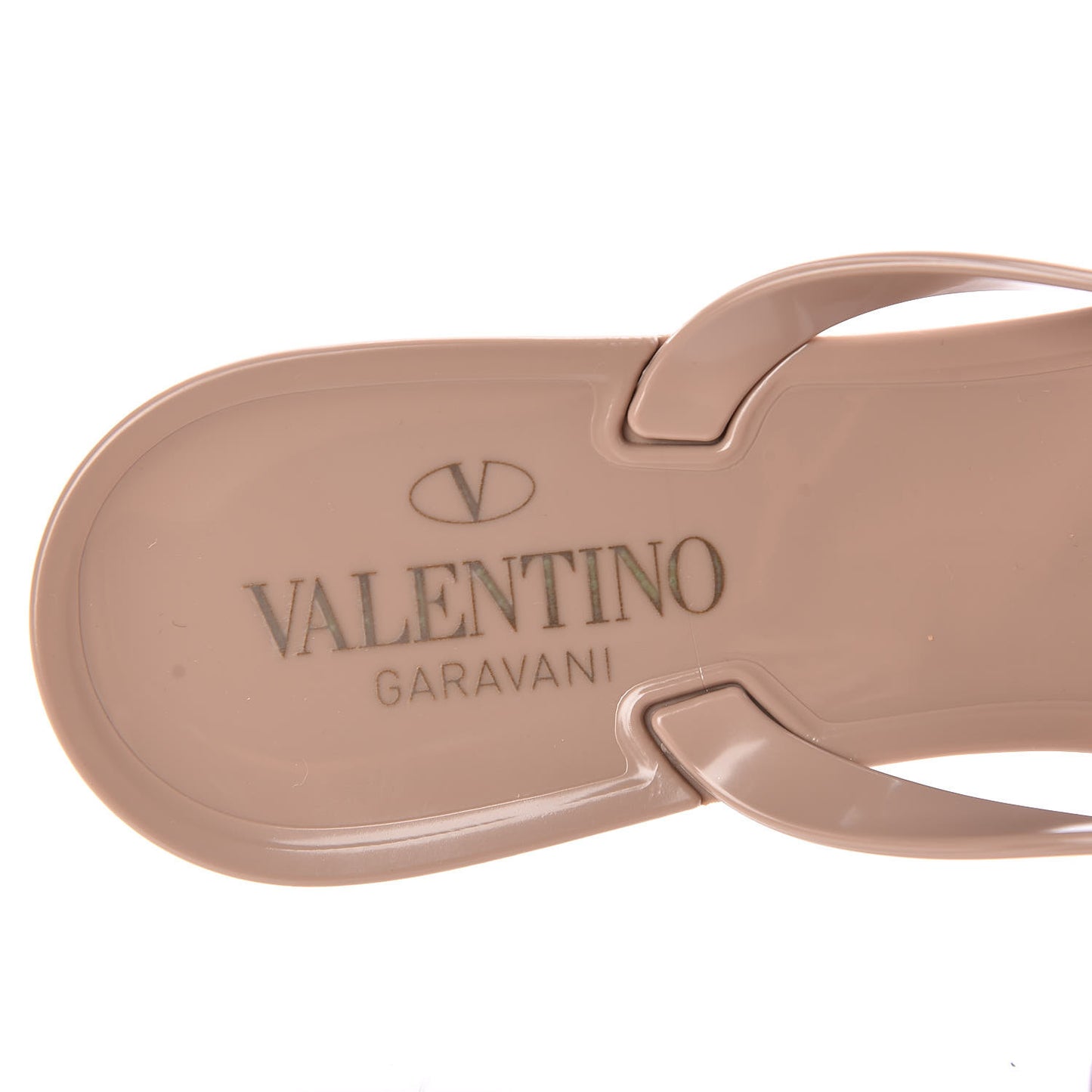 PVC Jelly Rockstud Bow Thong Sandals 38 Poudre
