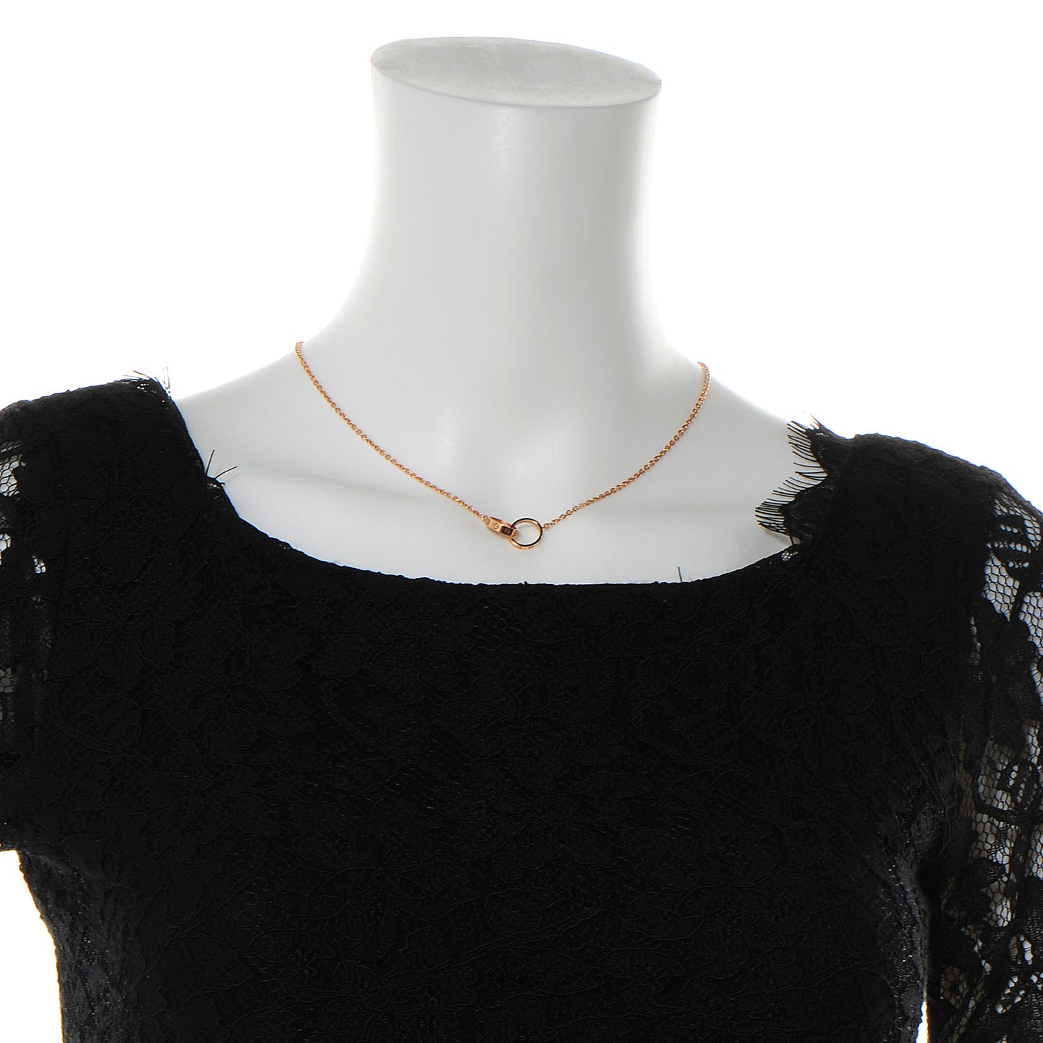 Cartier 18K Pink Gold Interlocking LOVE Necklace 2 of 6