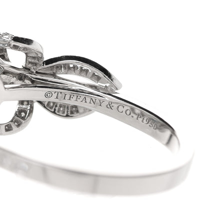 Tiffany Platinum Aquamarine Diamond 1.54ct Double Bow Ring 52 6 5 of 6