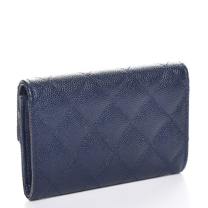 Chanel Caviar Quilted Card Holder Navy 3 of 10