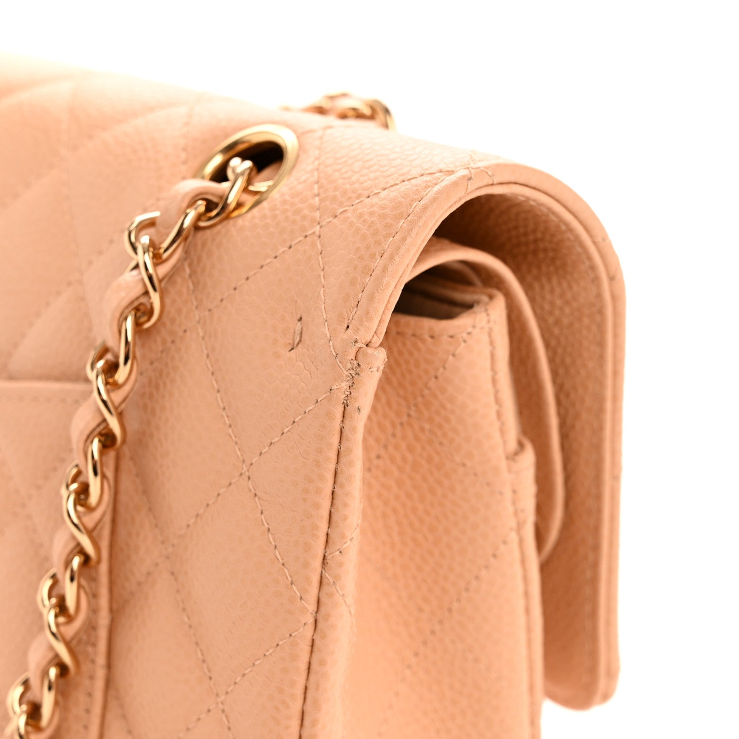 Chanel Caviar Quilted Medium Double Flap Beige Clair 13 of 14