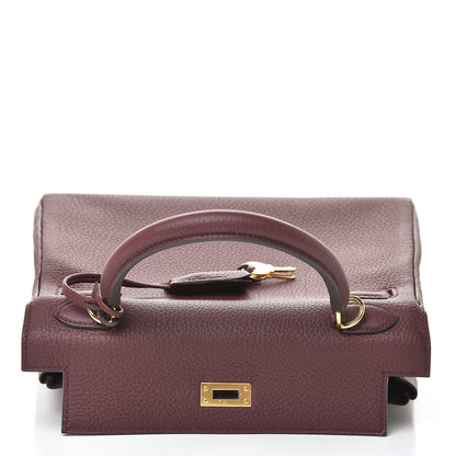 Hermes Togo Kelly Retourne 25 Bordeaux 15 of 40