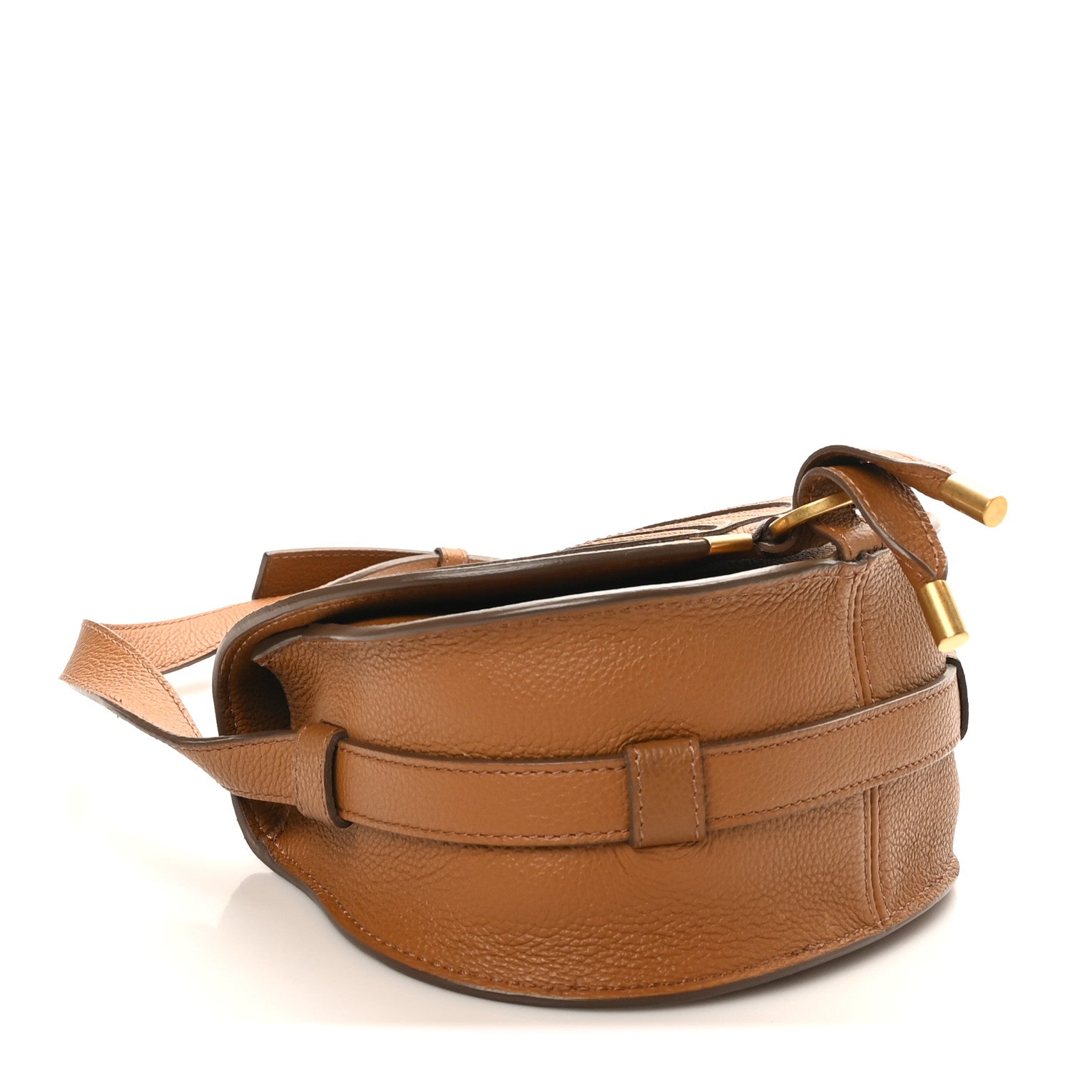 Chloe Grained Calfskin Small Marcie Saddle Bag Tan 4 of 10