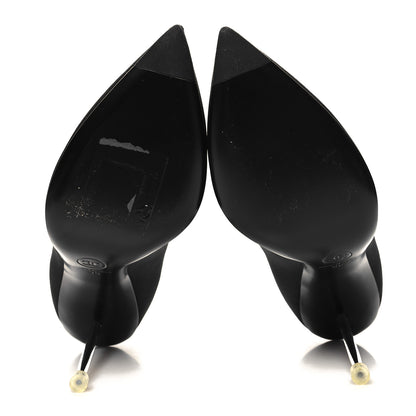 Chanel Silk Crepe CC Pumps 36 Black 5 of 9