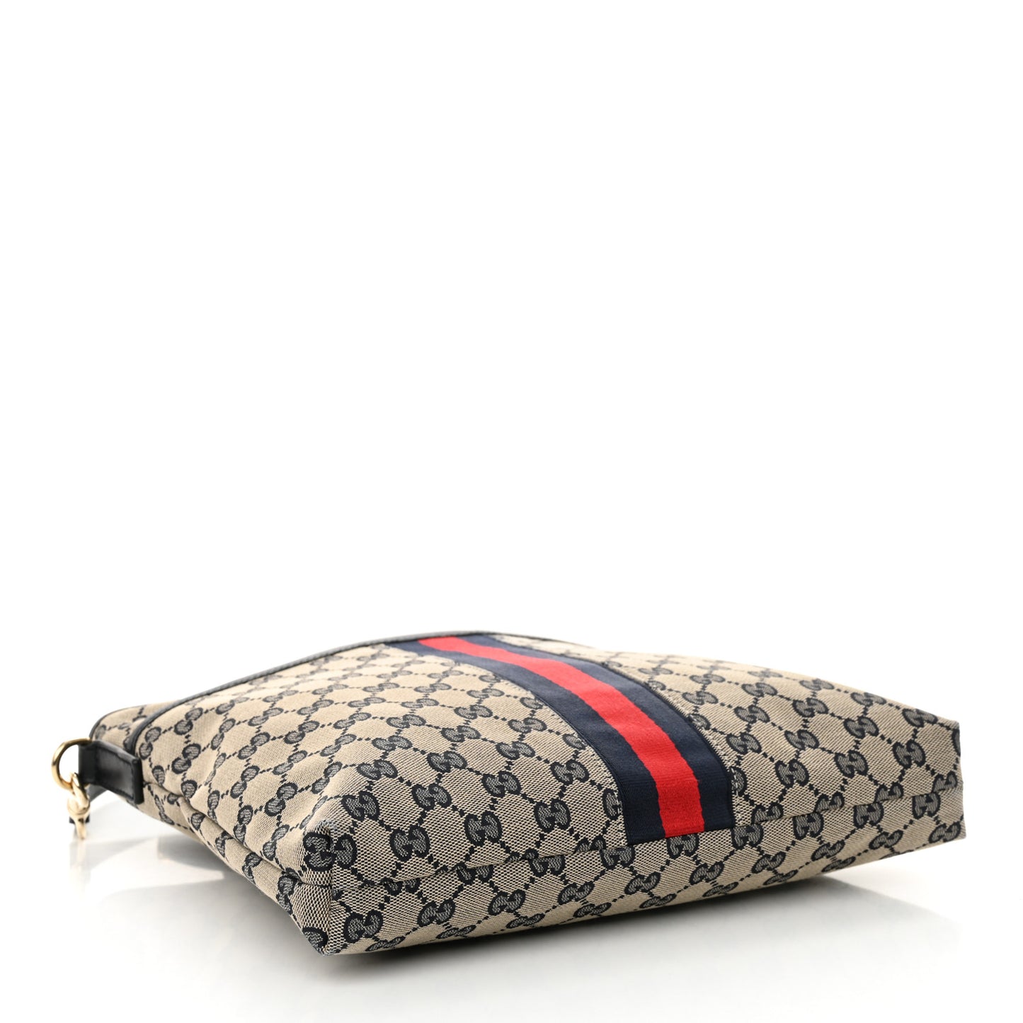 GG Supreme Monogram Web Flat Messenger Bag Navy