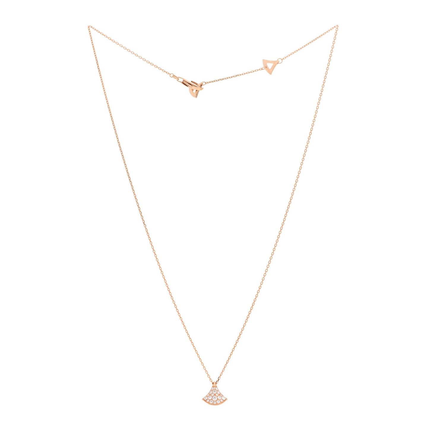 18K Rose Gold Diamond Divas' Dream Mini Pave Pendant Necklace