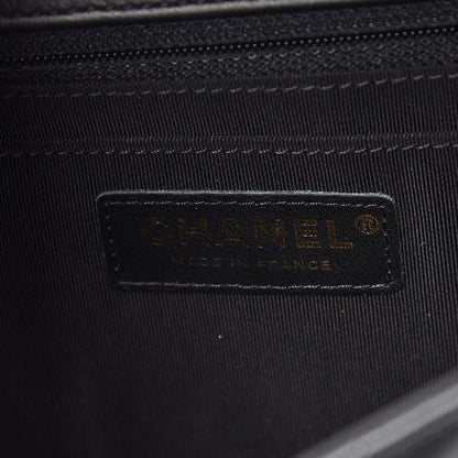 Chanel Calfskin Chevron Quilted Statement Flap Black 7 of 10