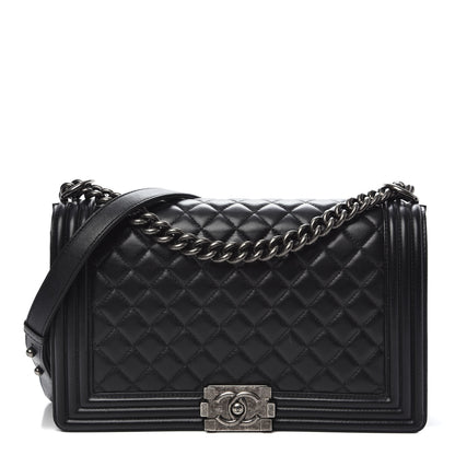Chanel Lambskin Quilted New Medium Boy Flap Black 1 of 15