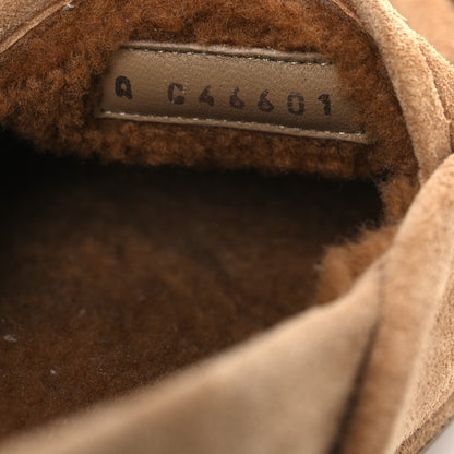 Chanel Suede Calfskin CC Slingback Loafers 38.5 Dark Beige 10 of 12