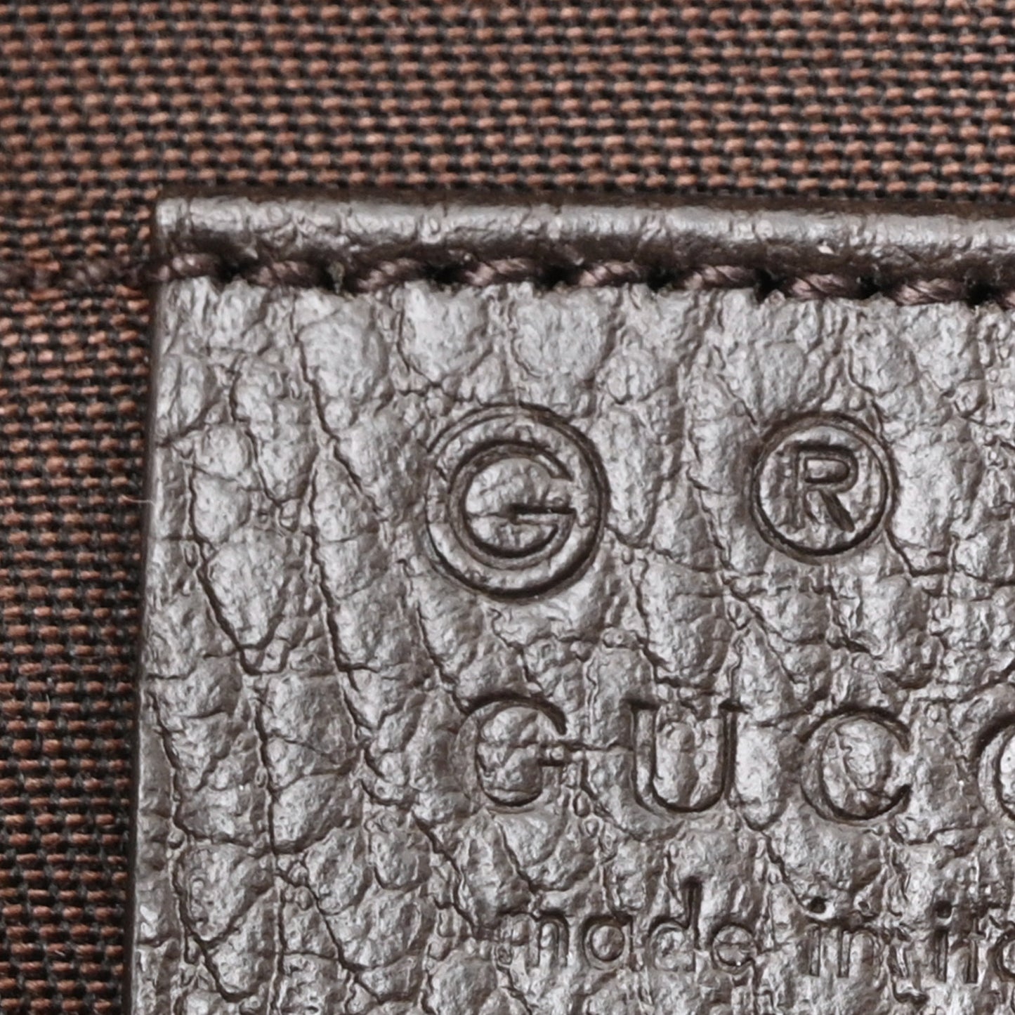 Monogram Dollar Calfskin Belt Bag Beige Ebony Testa di Moro Marrone Scuro