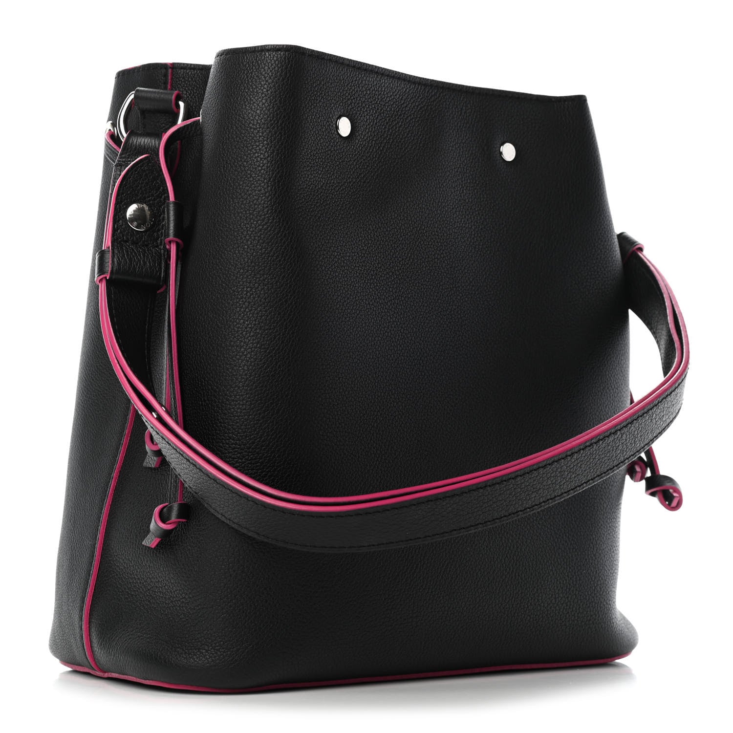 Louis Vuitton Calfskin Lockme Bucket Black 2 of 6