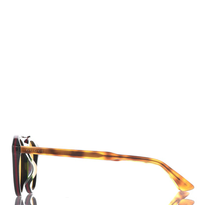 Gucci Acetate Vintage Round GG 0124SA Sunglasses Green Tortoise 2 of 9