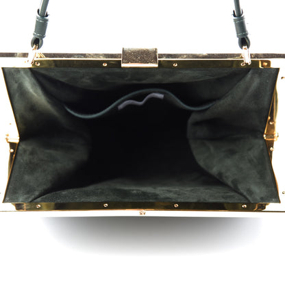 Mansur Gavriel Vegetable Tanned Calfskin Elegant Top Handle Bag Moss 5 of 9