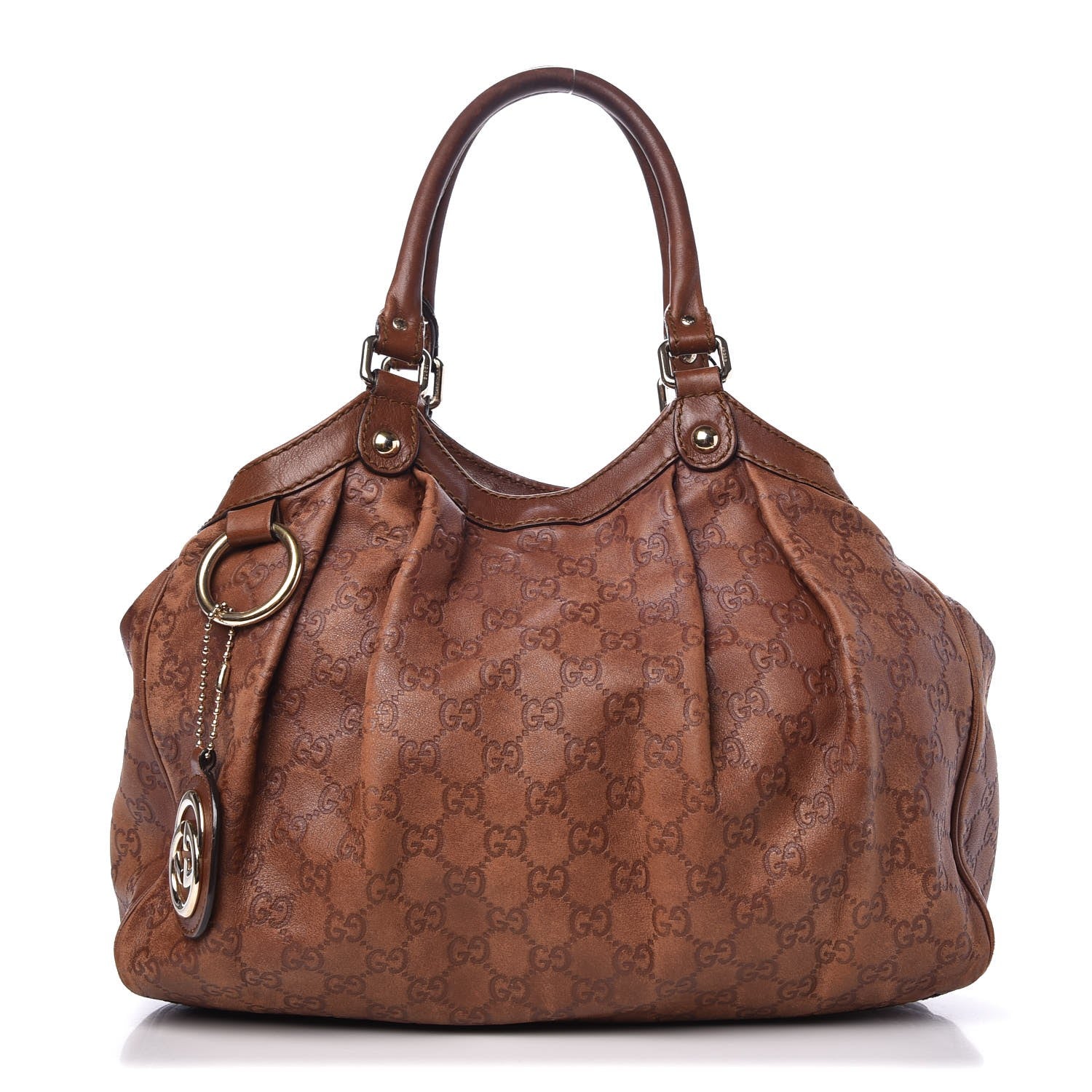 Gucci Guccissima Medium Sukey Tote Brown 1 of 14