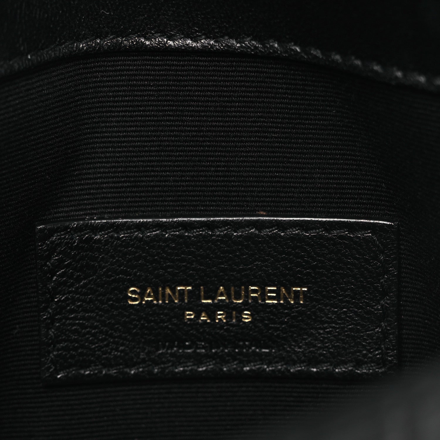 Saint Laurent Calfskin Crocodile Embossed Uptown Monogram Clutch Black 6 of 8