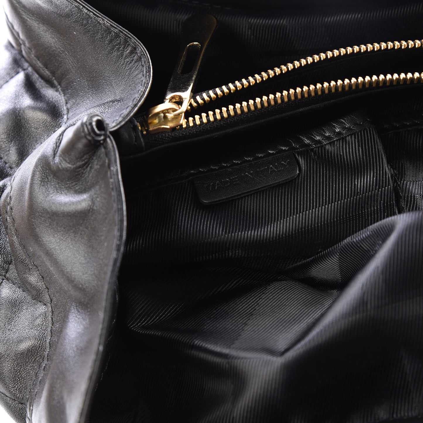 Calfskin Quilted Satchel Black