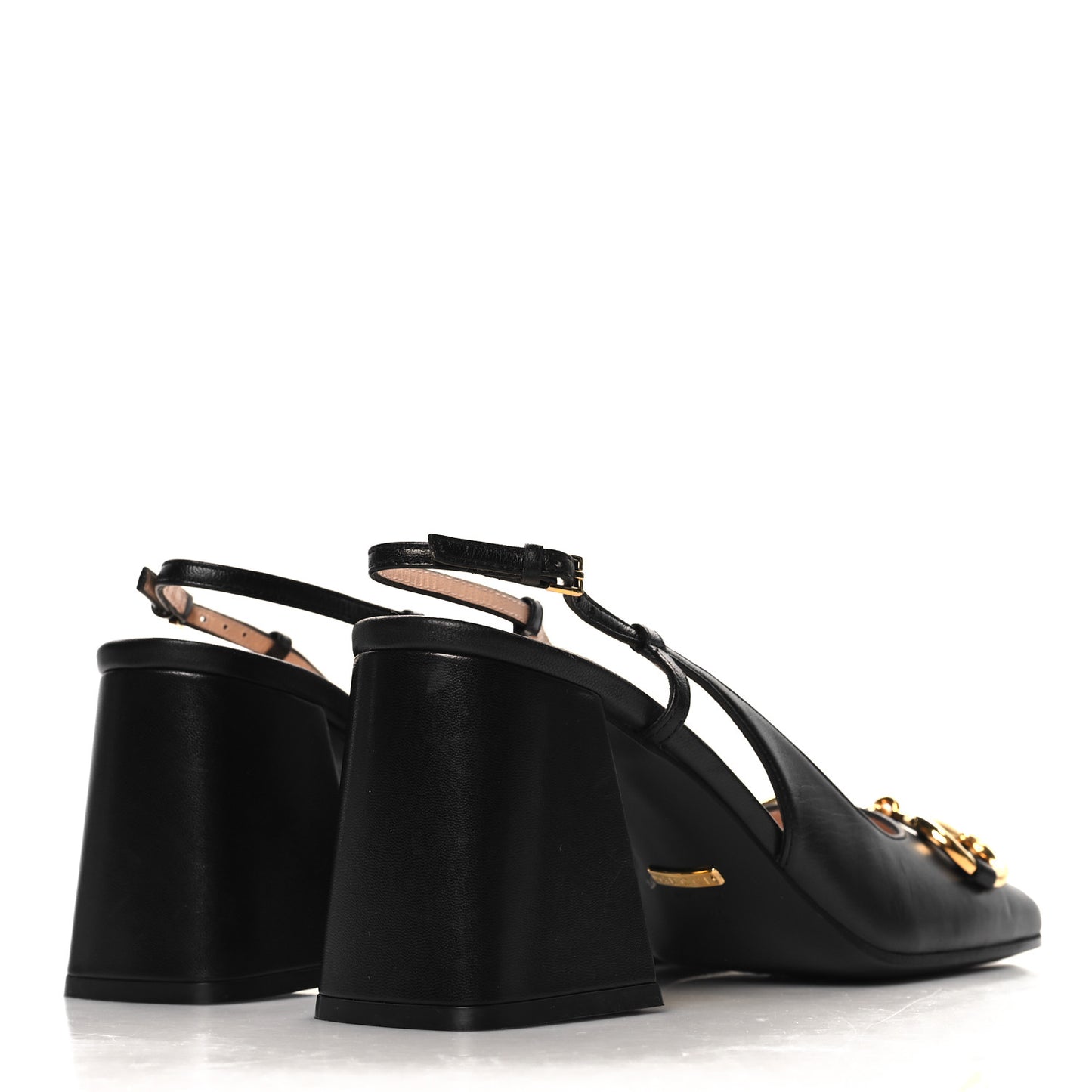 Malaga Kid Horsebit 75mm Slingback Pumps 39 Black