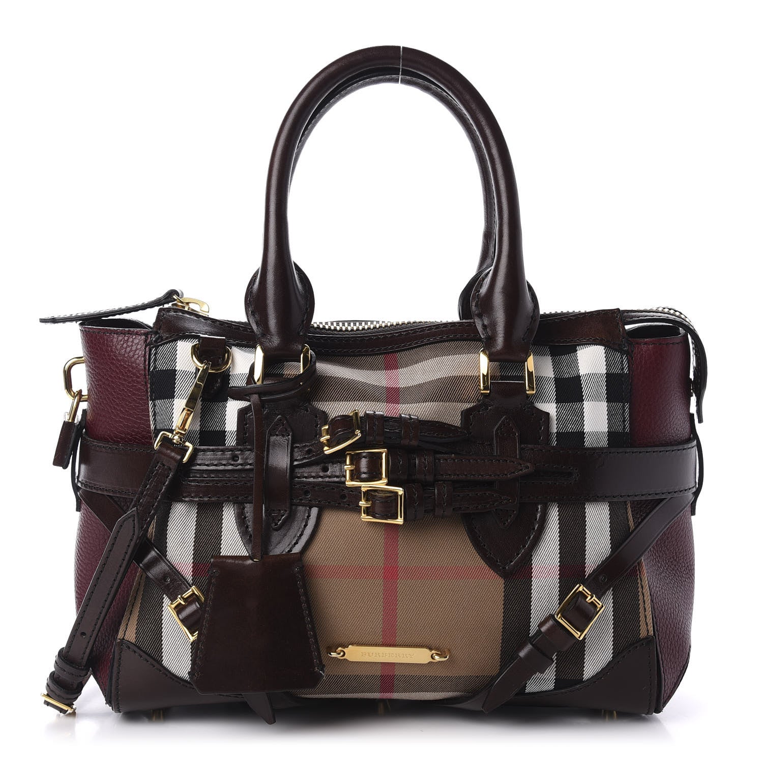 Burberry House Check Small Gladstone Deep Claret 1 of 11