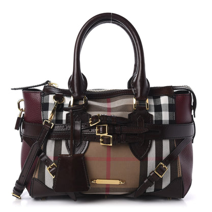 Burberry House Check Small Gladstone Deep Claret 1 of 11