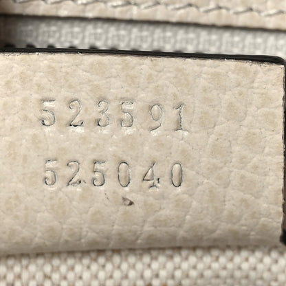 Gucci Grained Calfskin Logo Messenger Bag White 7 of 9