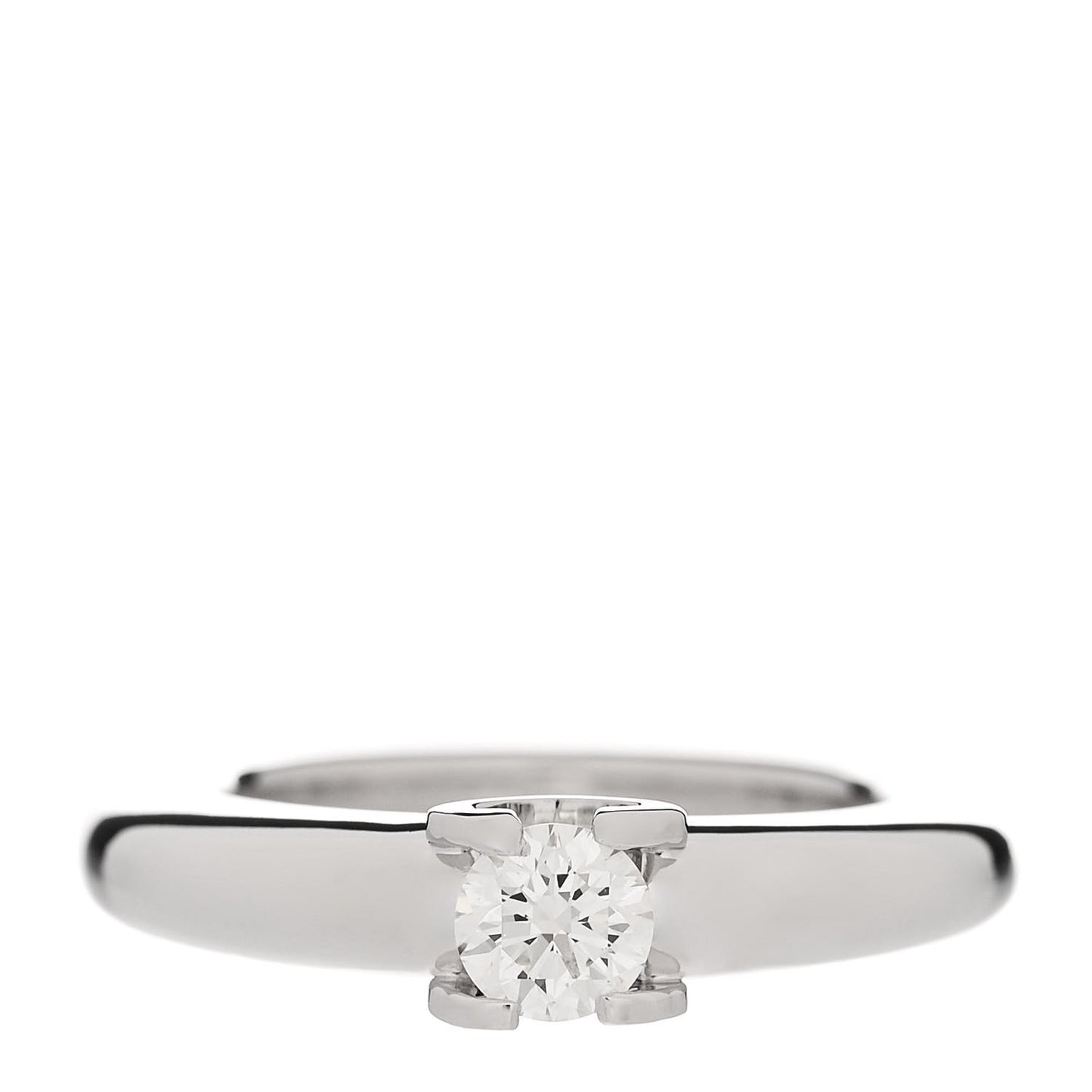 18K White Gold Diamond .33ct Louis Cartier Engagement Ring 47 4