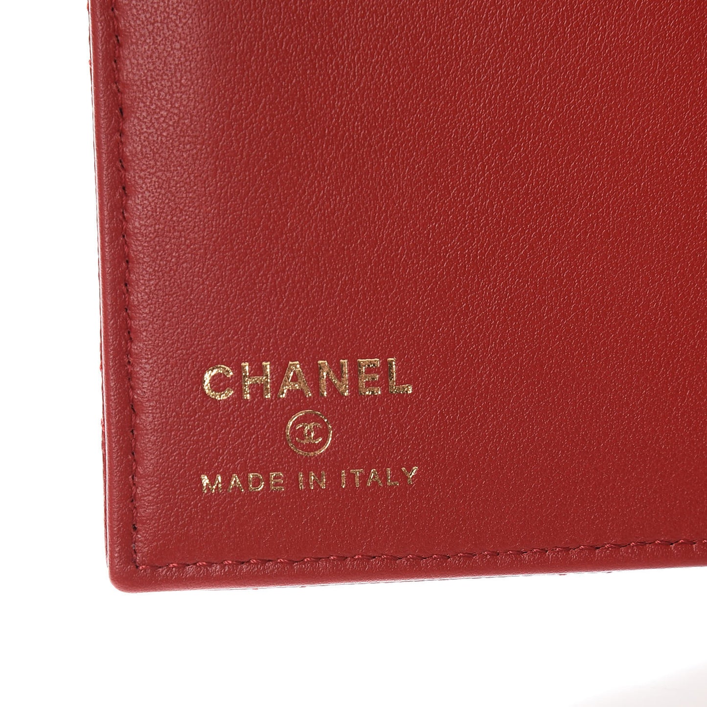 Caviar Quilted Passport Holder Red