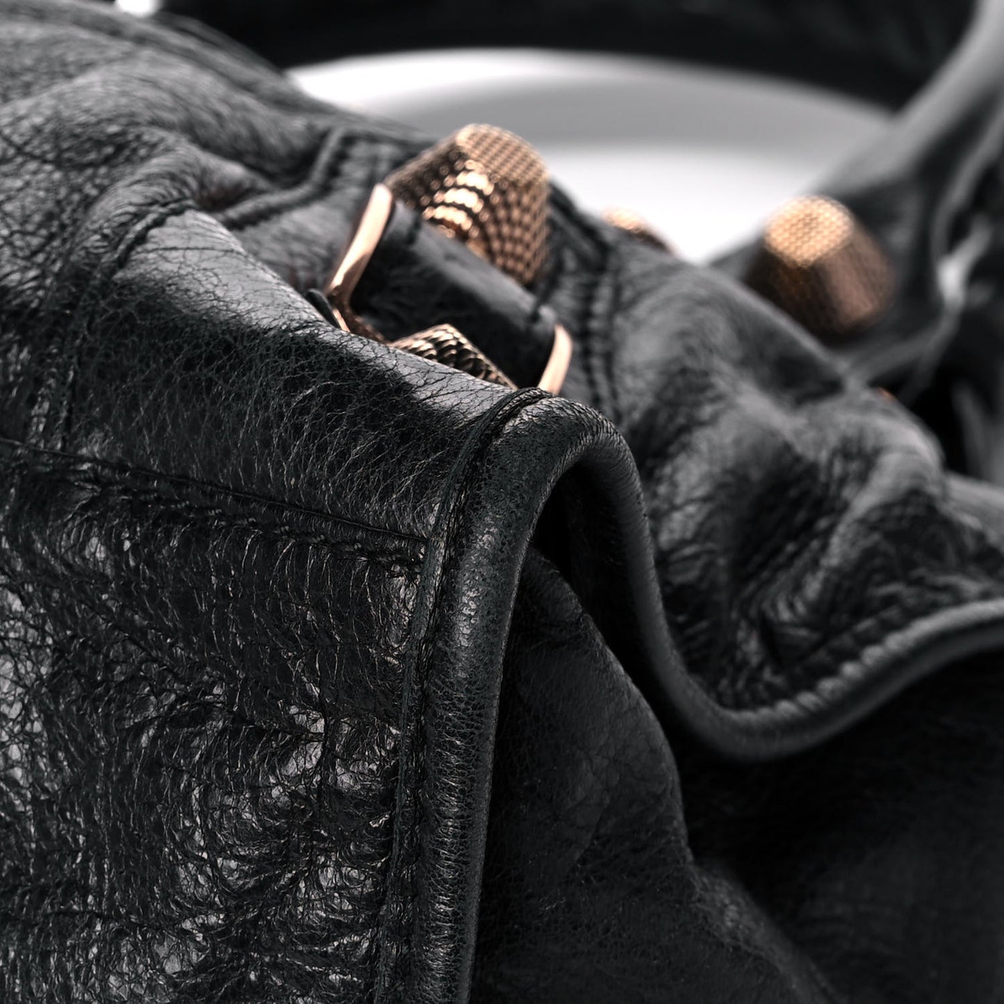 Agneau Giant 21 Rose Gold Hardware Part Time Black