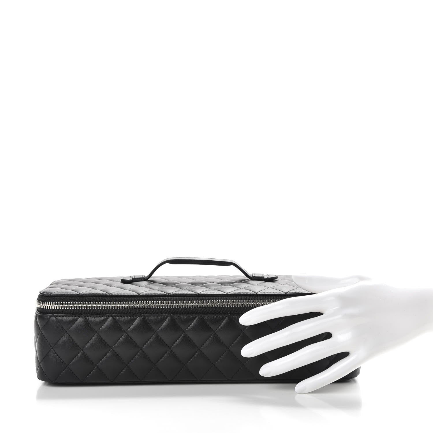 Chanel Lambskin Quilted Large Jewelry Case Black 2 of 11